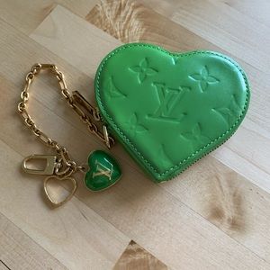 Louis Vuitton Heart Coin Purse-Monogram Vernis